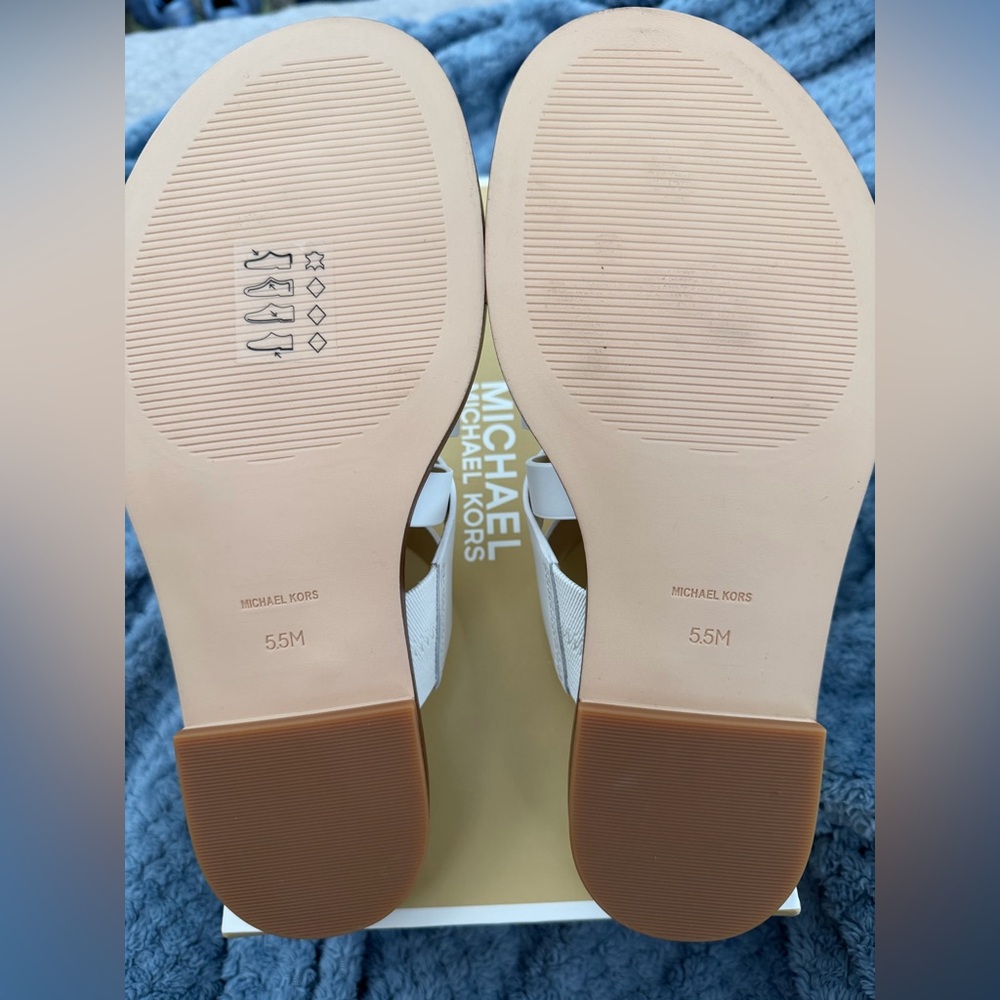 Michael Kors Cream and Brown Sandals - Picture 3 of 5